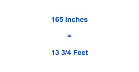 165 inches to feet|convert 165 to feet.